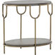 Arya 24 X 22.5 inch Grey / Antique Brass Side Table